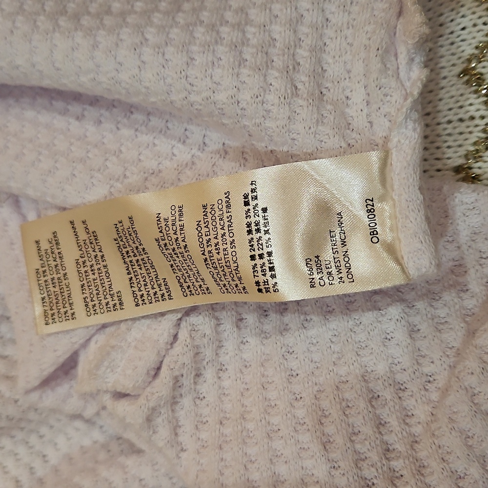 Free People Cabin Fever Swit Sweater Long Sleeve Half Zip  Metallic White Sm NWT - Picture 13 of 16
